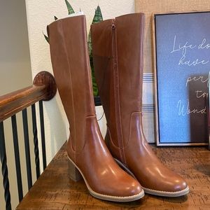HEELED RIDING BOOT - Women’s - Size 10 - Cognac - New with Tag (NWT)